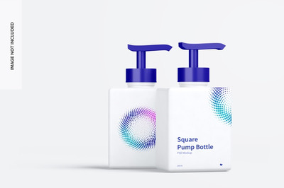 250毫升的方形泵瓶模型[PSD]
