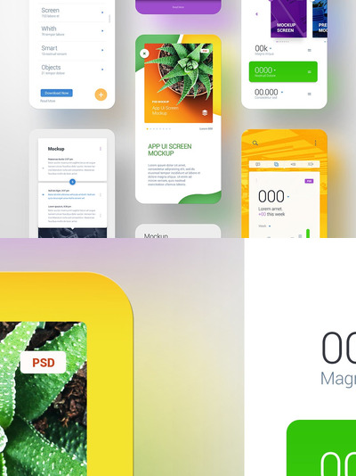 多张手机APP UI页面设计展示