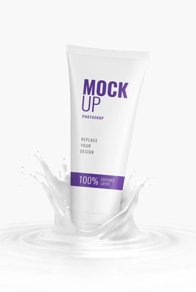 极简护肤洗面奶样机[PSD]