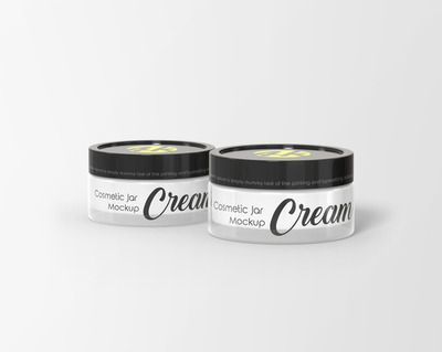 极简护肤品面霜盒子样机[PSD]