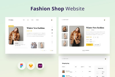 时尚电商网页UI模板（FIG,SKETCH,XD）