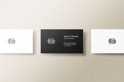 简单的商业名片设计展示样机（PSD）