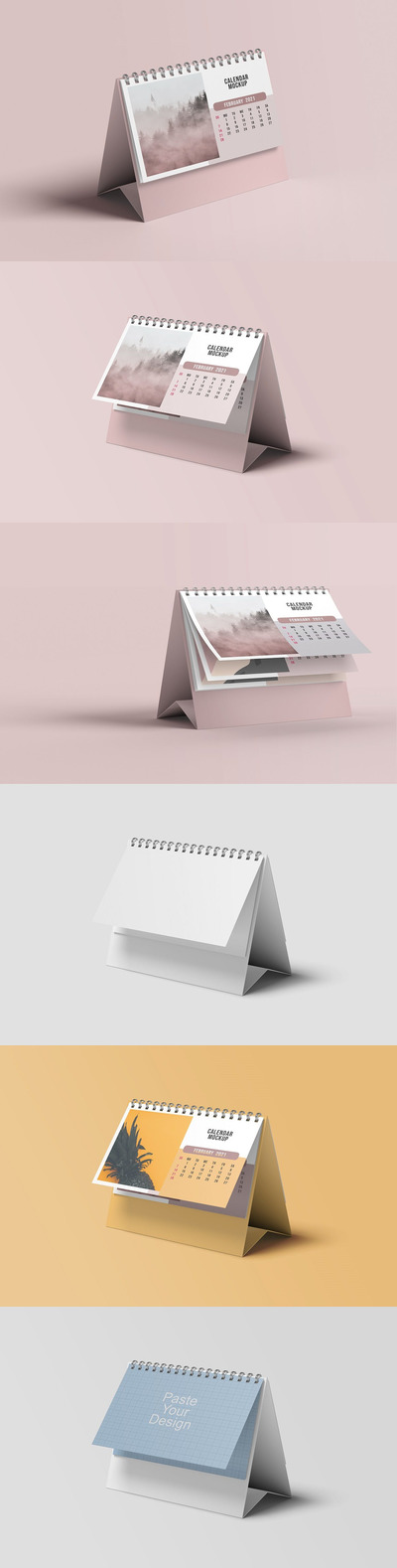 最新的日历设计展示样机（PSD）