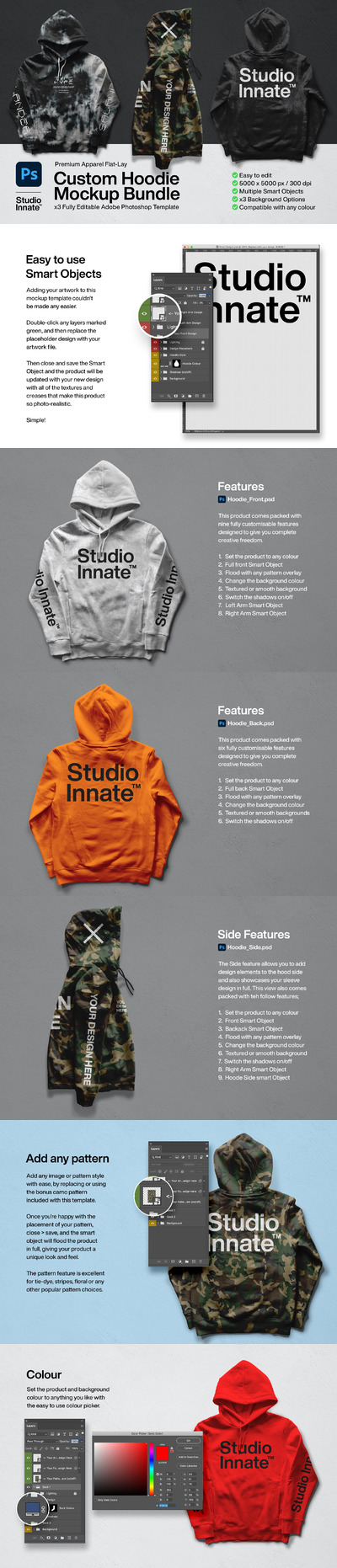 定制连帽衫品牌设计样机套装