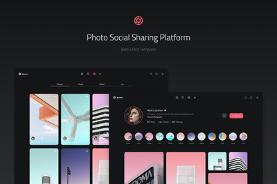 照片社交共享平台Web UI KITS