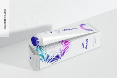 40毫升化妆管与盒子模型[PSD]