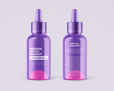 精华护肤品瓶子样机[PSD]