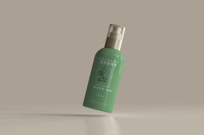 简约的喷雾瓶样机[PSD]