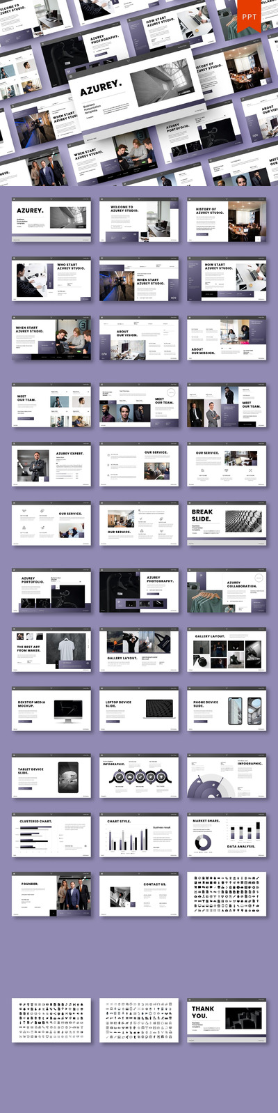 简约清新商业商务powerpoint幻灯片演示模板（pptx）