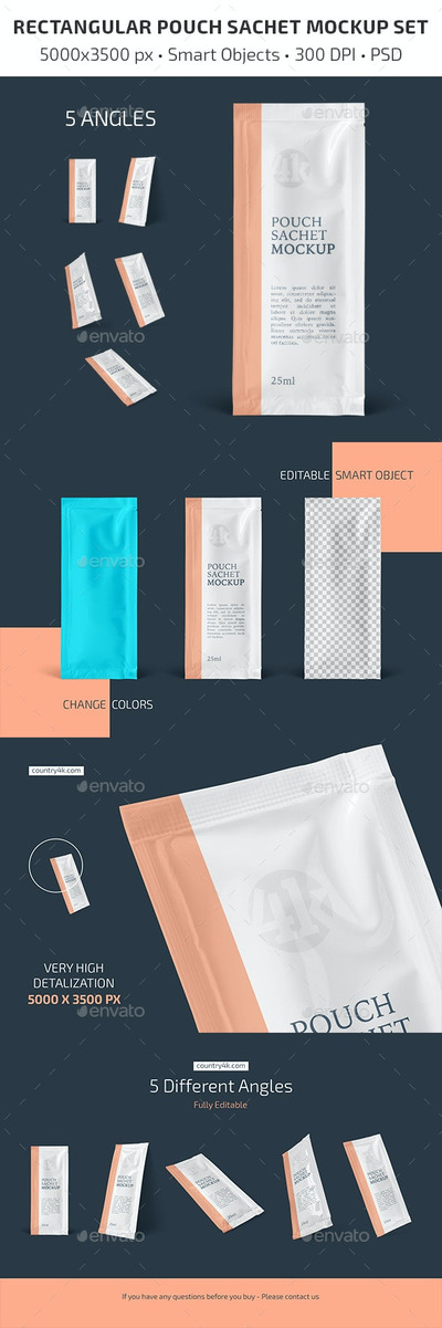 矩形食品香囊包装样机合集