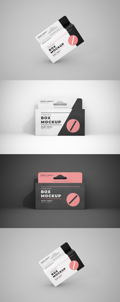 高品质的时尚高端简约包装设计VI样机展示模型mockups