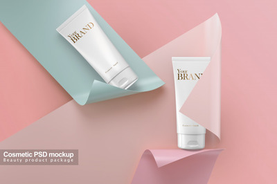 护肤品包装设计品牌样机[PSD]