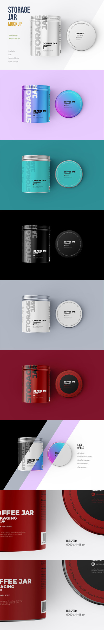 储存金属锡罐品牌包装设计顶视图样机