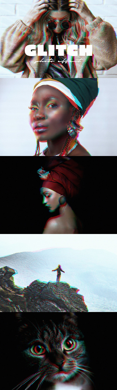 VHS小故障抖音小视频效果Photoshop图层样式