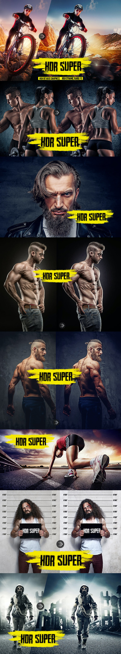 好用的HDR高动态范围photoshop动作预设