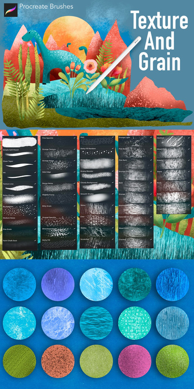 47种高端时尚多用途的Procreate笔刷大集合