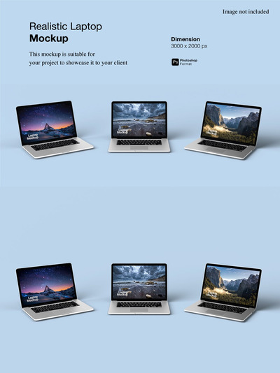 时尚高端逼真质感的笔记本UI样机展示模型mockups