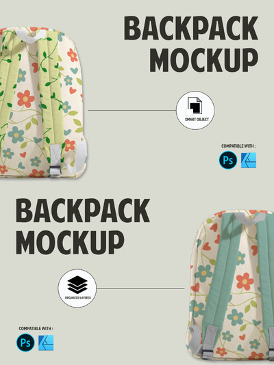 常用书包背包样机（PSD）