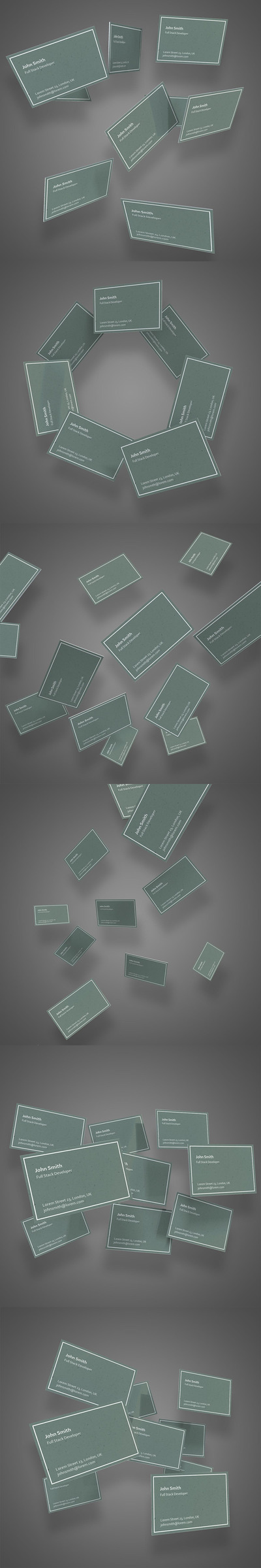 浮动效果的名片设计样机（PSD）