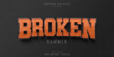 破碎的3D文本样式[PSD]