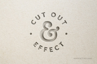 印刷剪纸效果的字体样式[PSD]