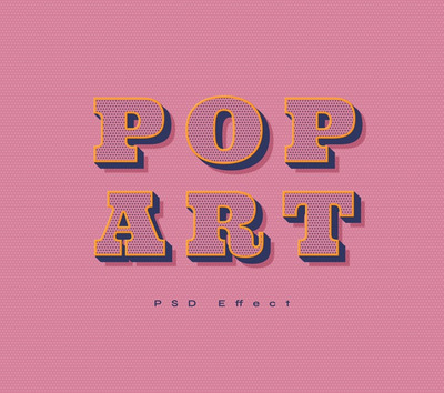 波普艺术文本效果样式[PSD]