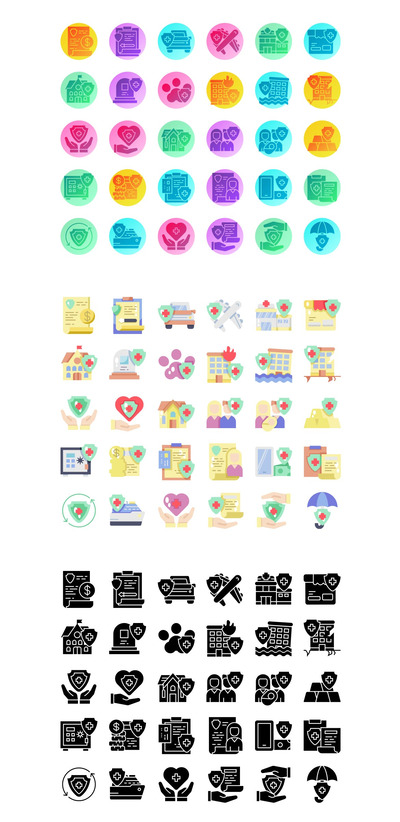 30 保险行业相关图标（AI,EPS,PNG,SVG）