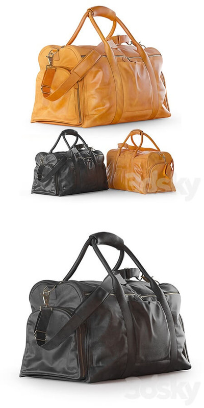 皮质手提行李袋3D模型下载（OBJ，FBX）