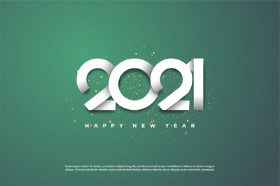 白色2021新年设计背景