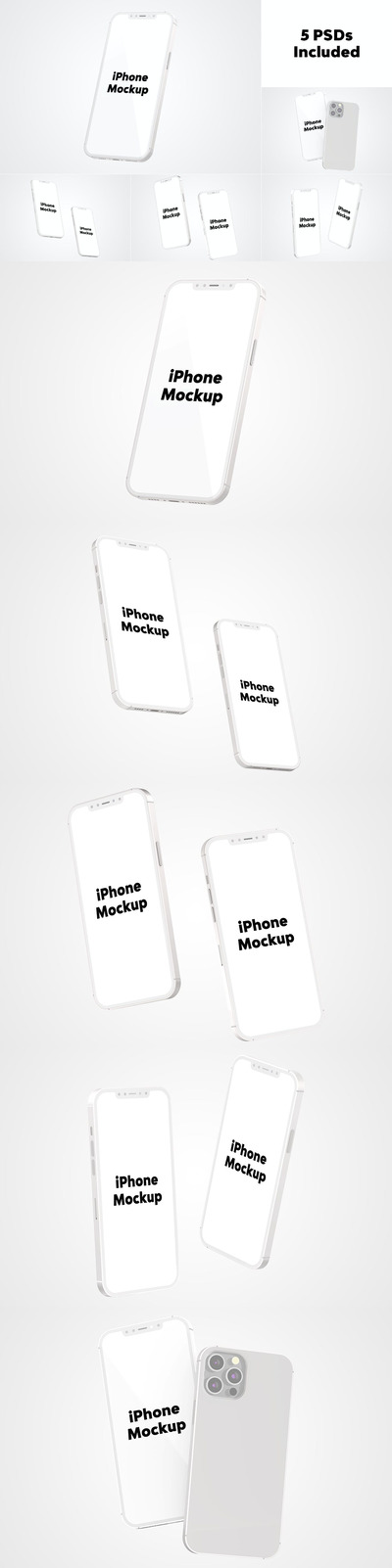 高品质的iPhone 12 APP UI设计样机展示模型mockups