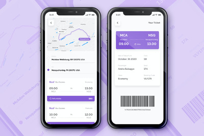 机票预订应用程序APP UI（8）（PSD,FIG）