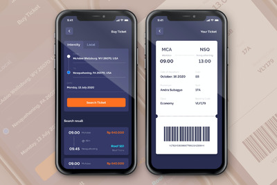 机票预订应用程序APP UI（7）（PSD,FIG）