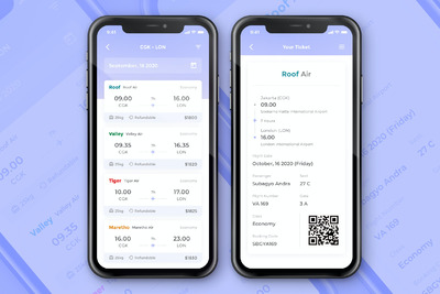 机票预订应用程序APP UI（6）（PSD,FIG）