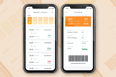 机票预订应用程序APP UI（5）（PSD,FIG）