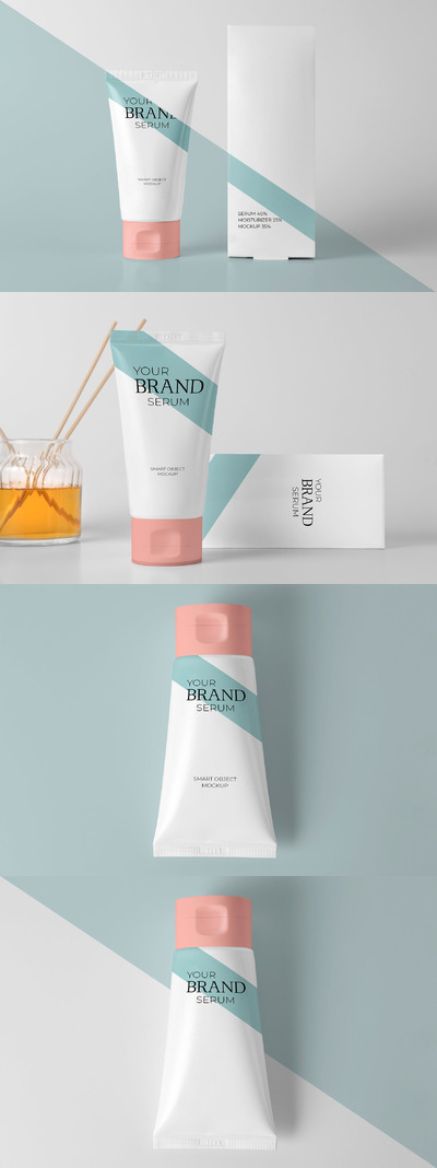 化妆品瓶模型包装设计样机（PSD）