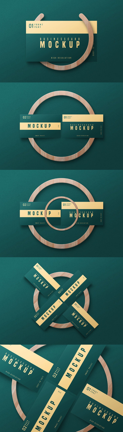 时尚高端简约多用途名片设计VI样机展示模型mockups