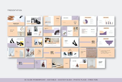 鞋子介绍相关APP模板（PPTX）