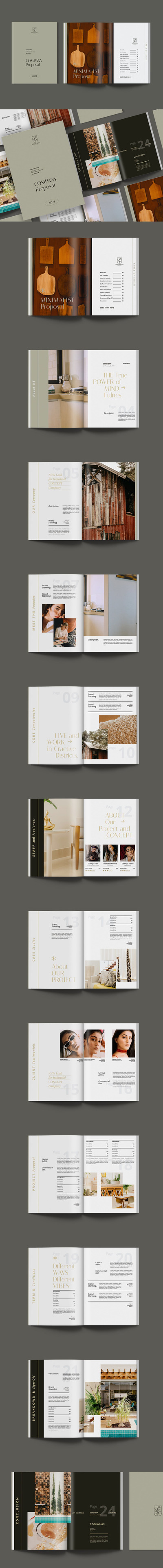 多用途的品牌手册画册宣传册杂志房地产楼书设计模板