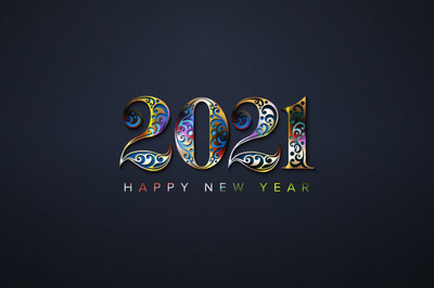 奢华2021数字新年素材