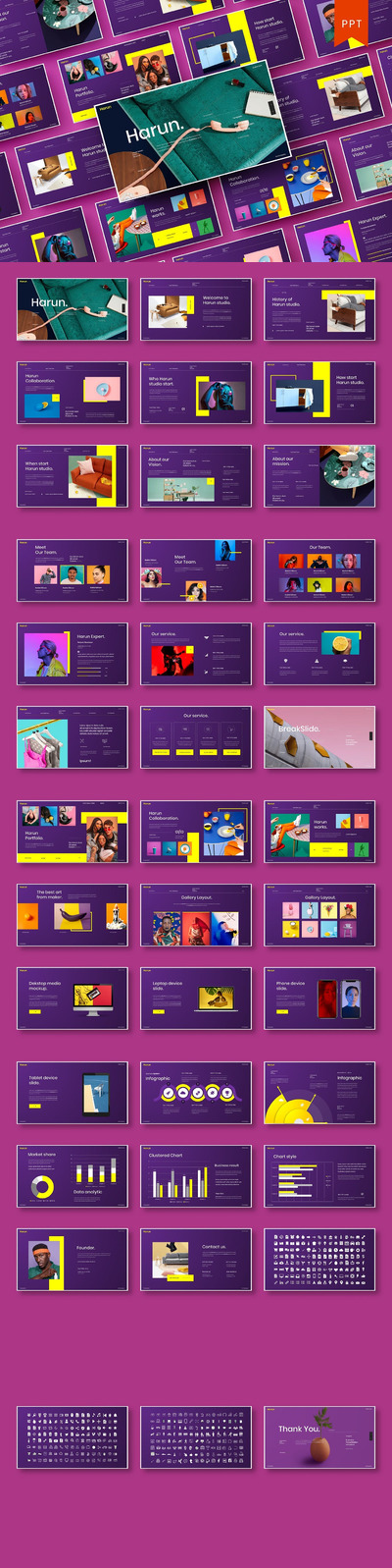 高端时尚简约绚丽清新多用途的高品质商业商务powerpoint幻灯片演示模板（pptx）