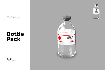 液体注射药品包装标签设计样机（PSD）