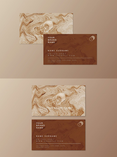 高端时尚优雅轻奢质感房地产名片设计模板