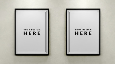 美丽的木制框架概念模型[PSD]