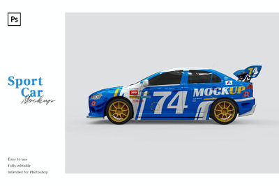 赛车车贴设计展示样机（PSD）