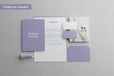 简约好用的文具品牌设计VI样机展示模型mockups