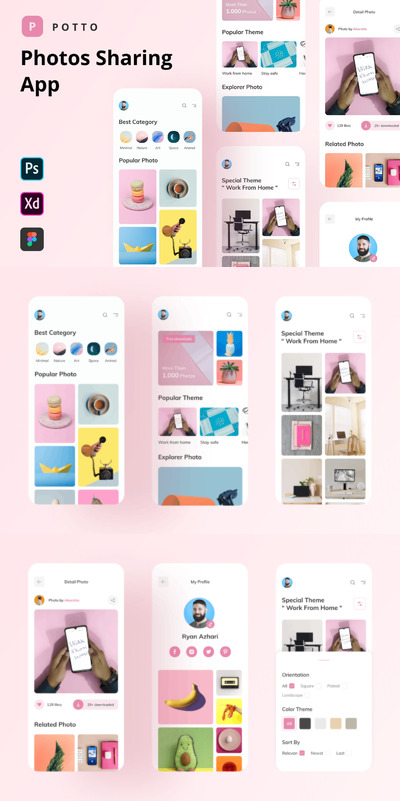 照片图片共享APP UI KITS
