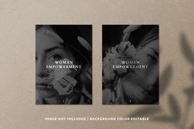 墙面上的双海报模型[PSD]