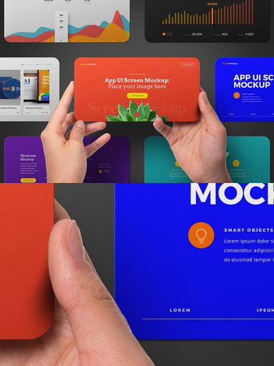 手持APP Ui屏幕模型集景观（PSD）