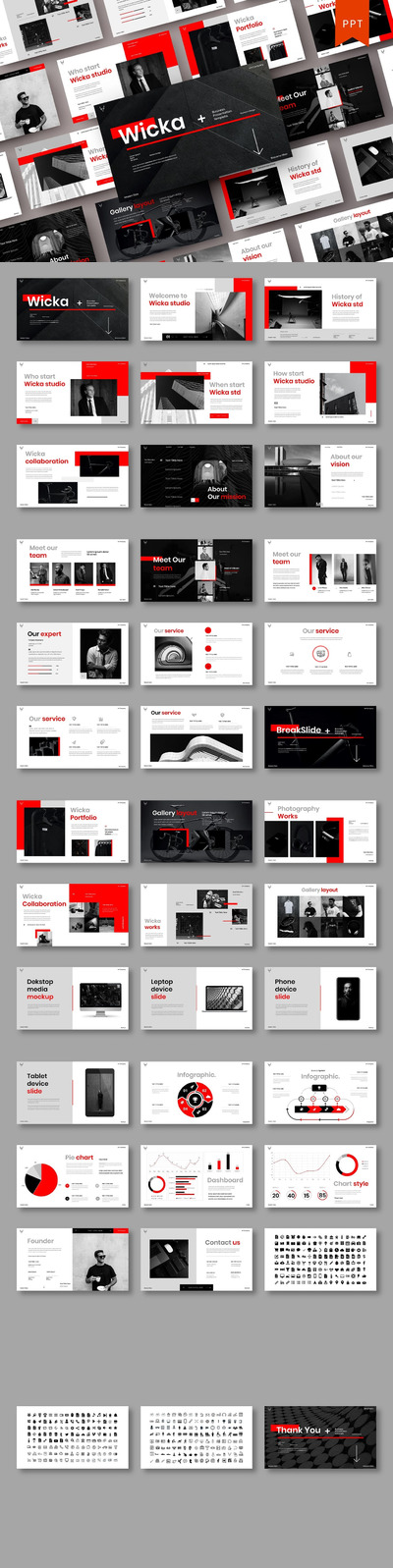 时尚高端专业的高品质商业商务质感powerpoint幻灯片演示模板（pptx）