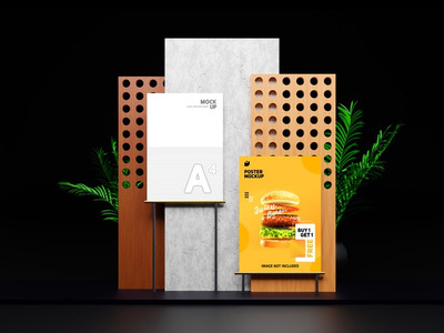 创意传单和海报模型[PSD]